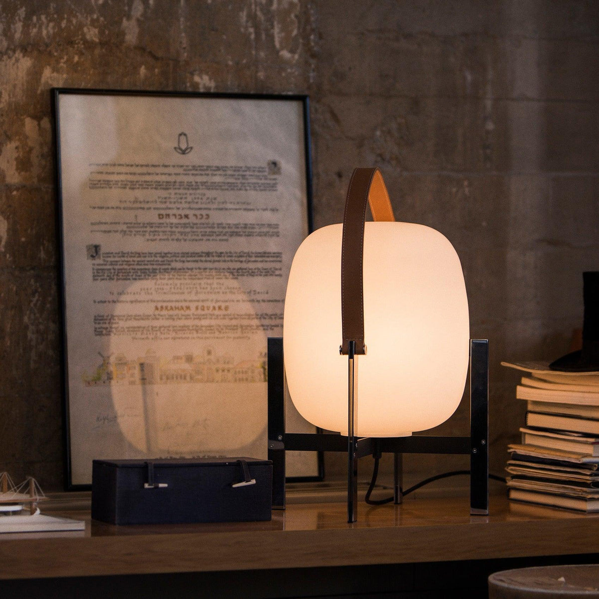 Harper Minimalist Glass Table Lamp