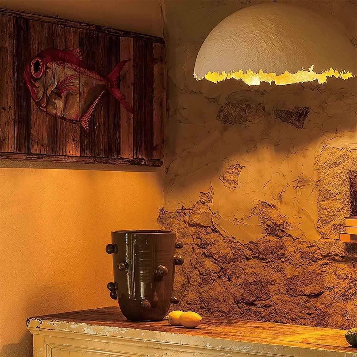 Viliriel Textured Fiberglass Pendant Light
