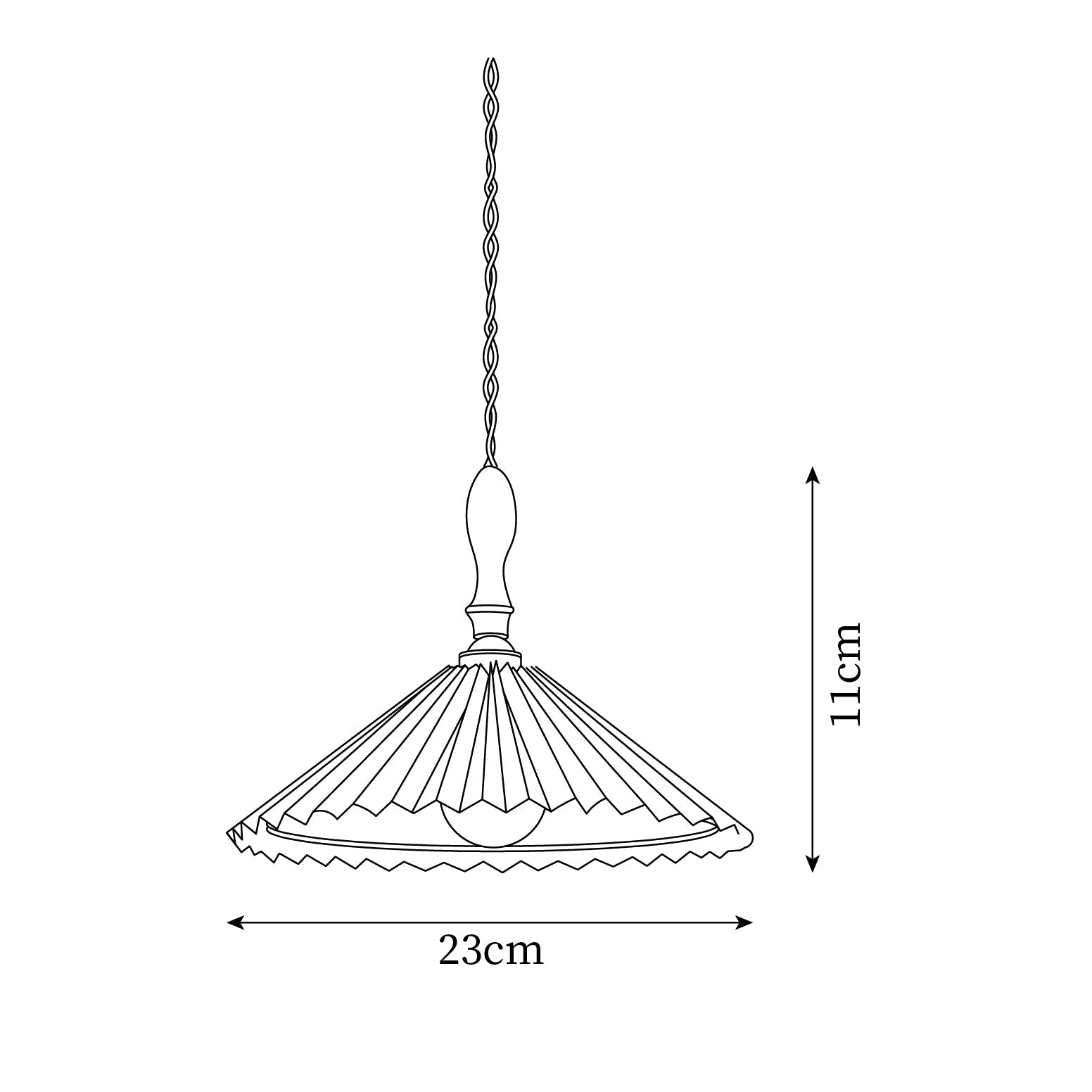 Eldora Pleated Shade Plug-In Pendant Light with Wooden Accent - Neutral Decor