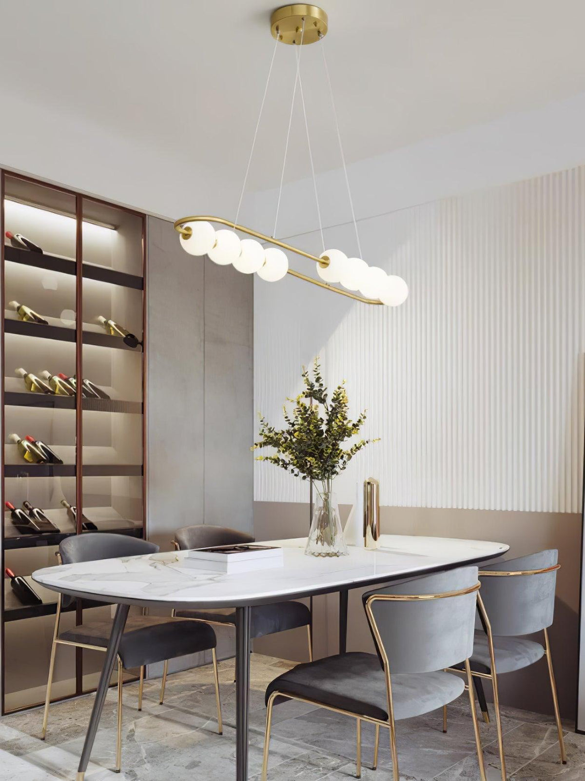Auroira Contemporary Brass Pendant Lamp