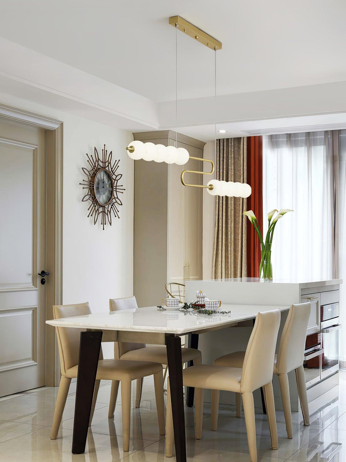 Auroira Contemporary Brass Pendant Lamp