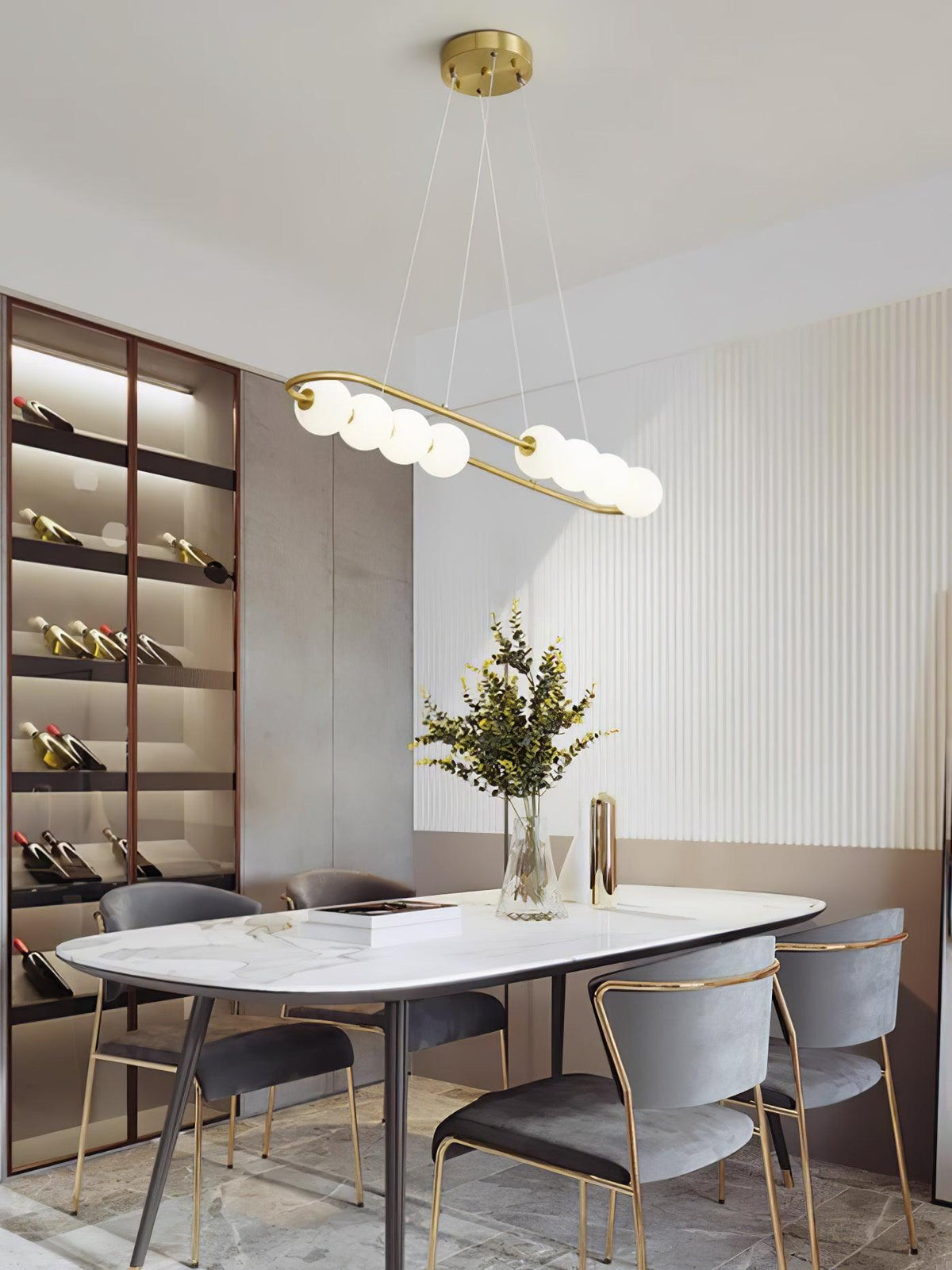 Auroira Contemporary Brass Pendant Lamp