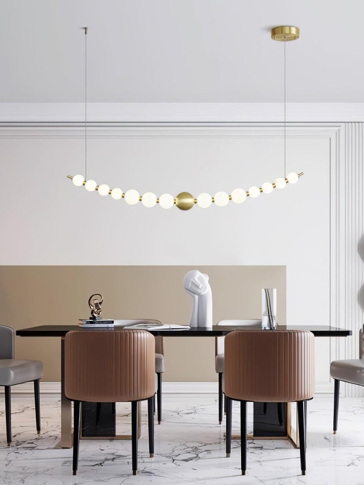 Auroira Contemporary Brass Pendant Lamp