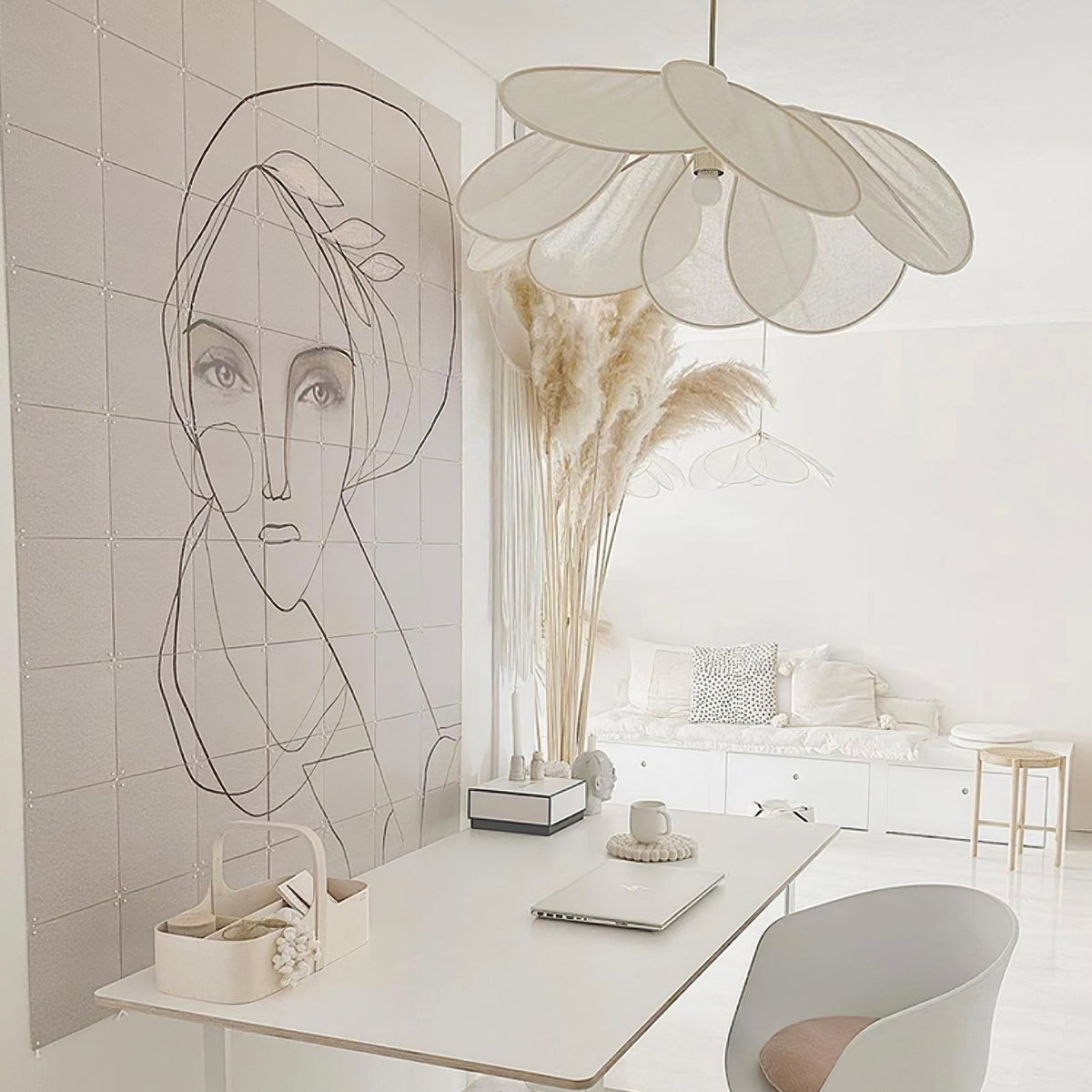 Dax Fabric Nature-inspired Pendant Lamp