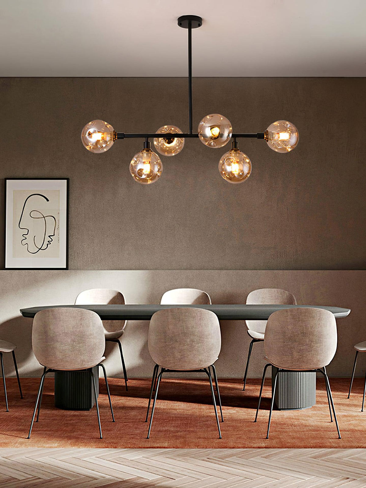 Velaiel Chandelier Glass and Metal