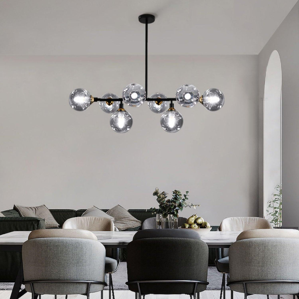 Velaiel Chandelier Glass and Metal