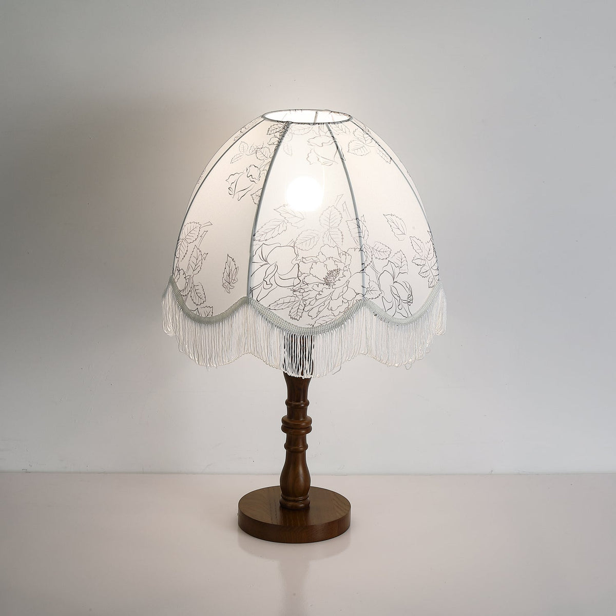 Orlyn Wood Fabric Elegant Table Lamp