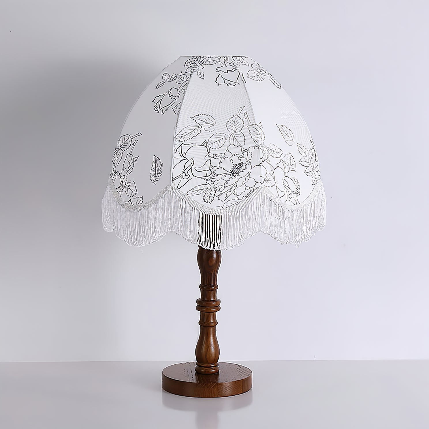 Orlyn Wood Fabric Elegant Table Lamp