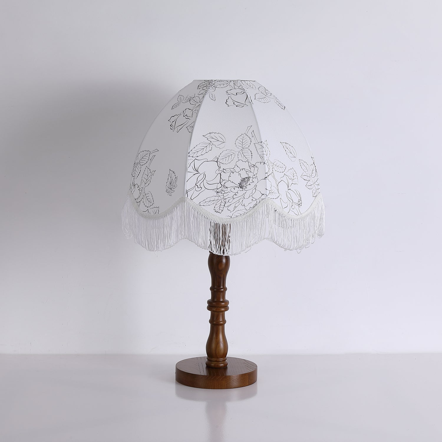 Orlyn Wood Fabric Elegant Table Lamp