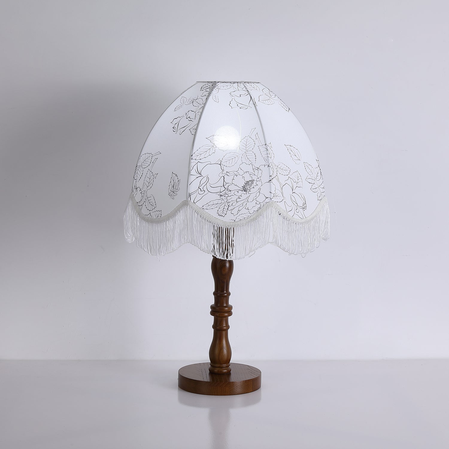 Orlyn Wood Fabric Elegant Table Lamp