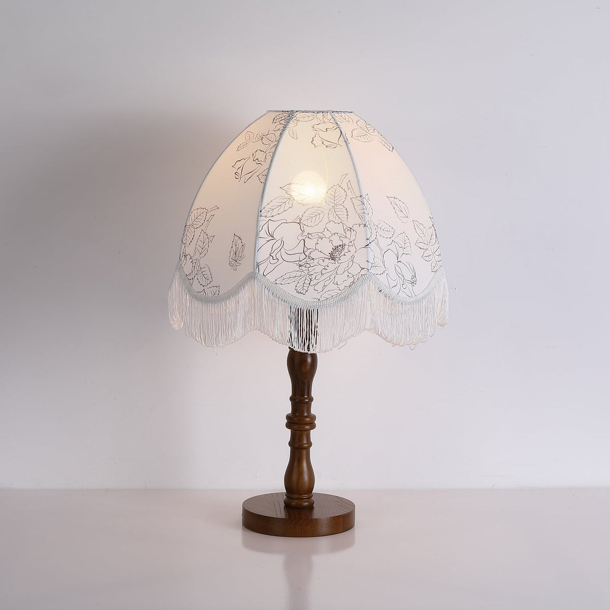 Orlyn Wood Fabric Elegant Table Lamp