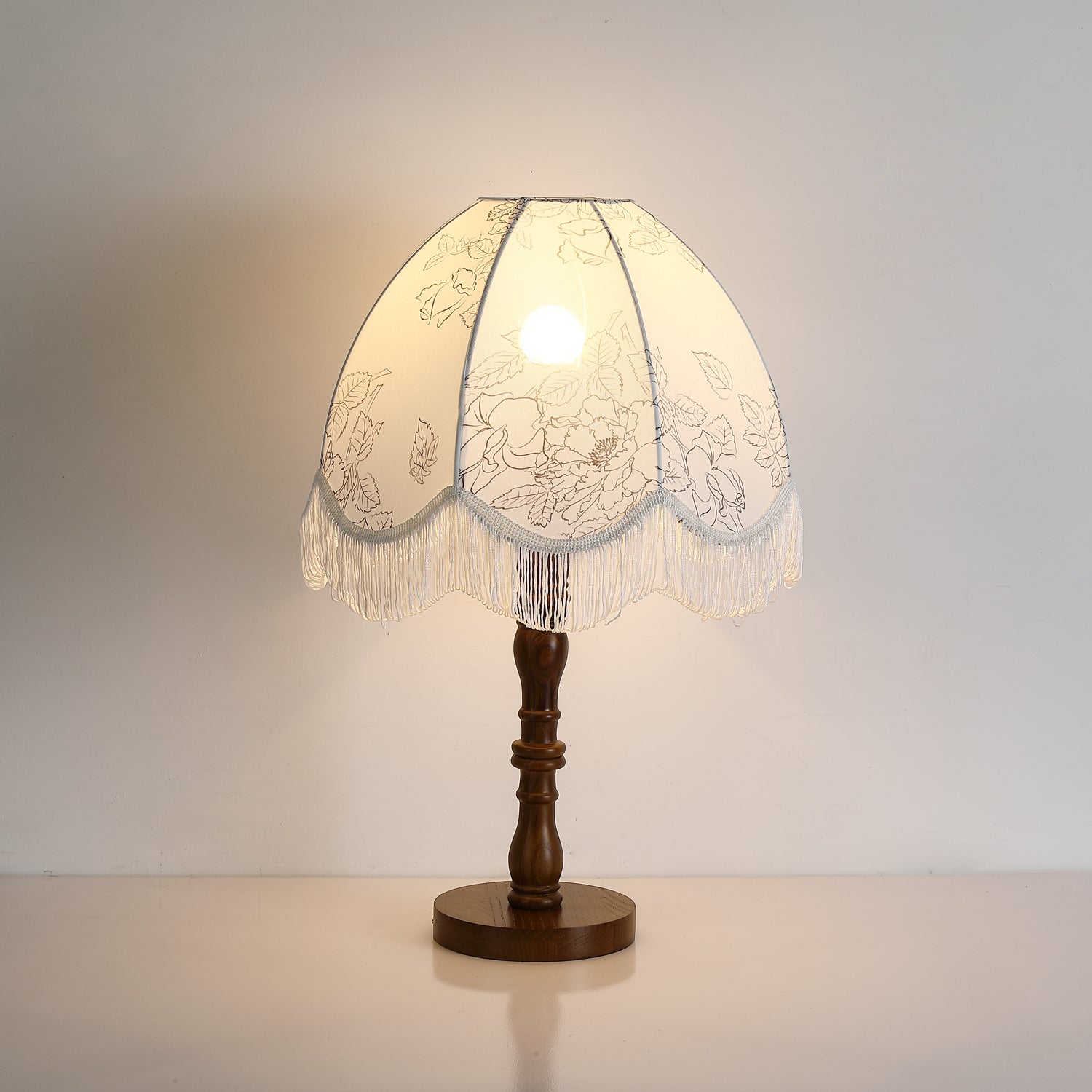 Orlyn Wood Fabric Elegant Table Lamp