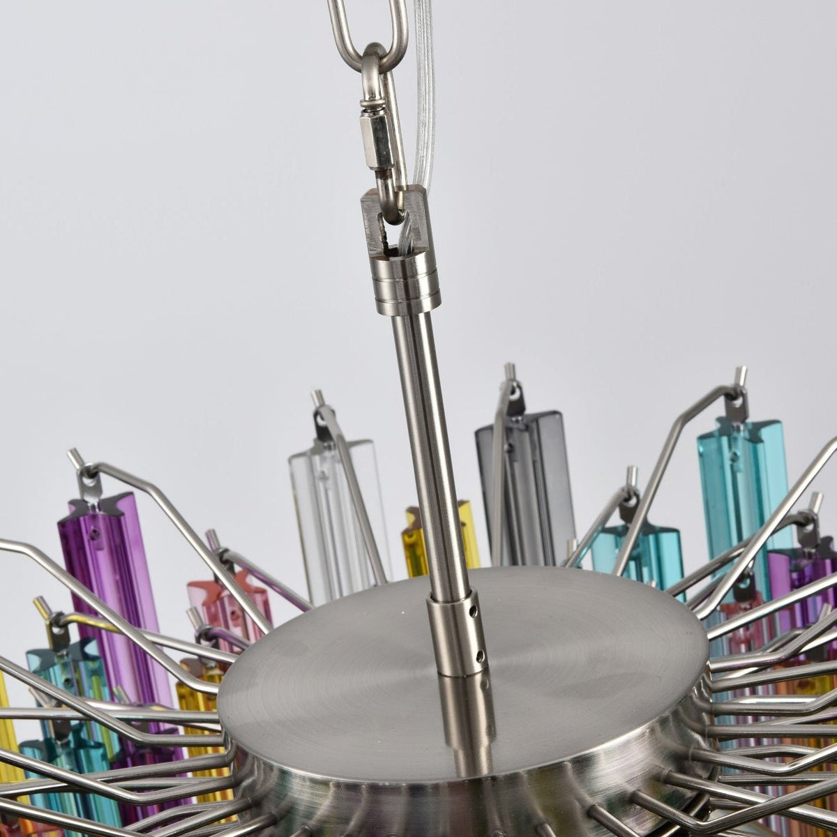 Celorelle Chandelier Murano Glass Colorful Prism