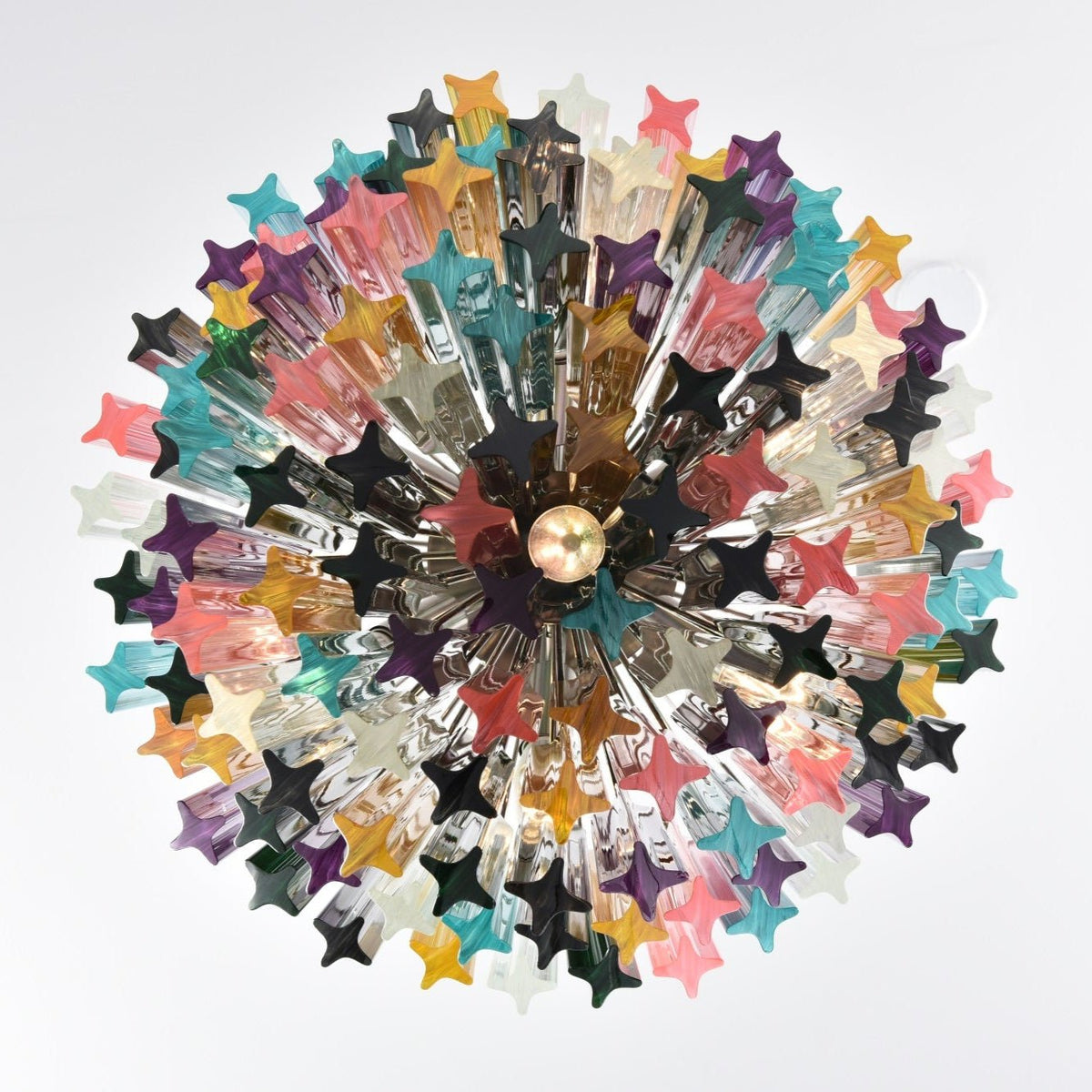 Celorelle Chandelier Murano Glass Colorful Prism