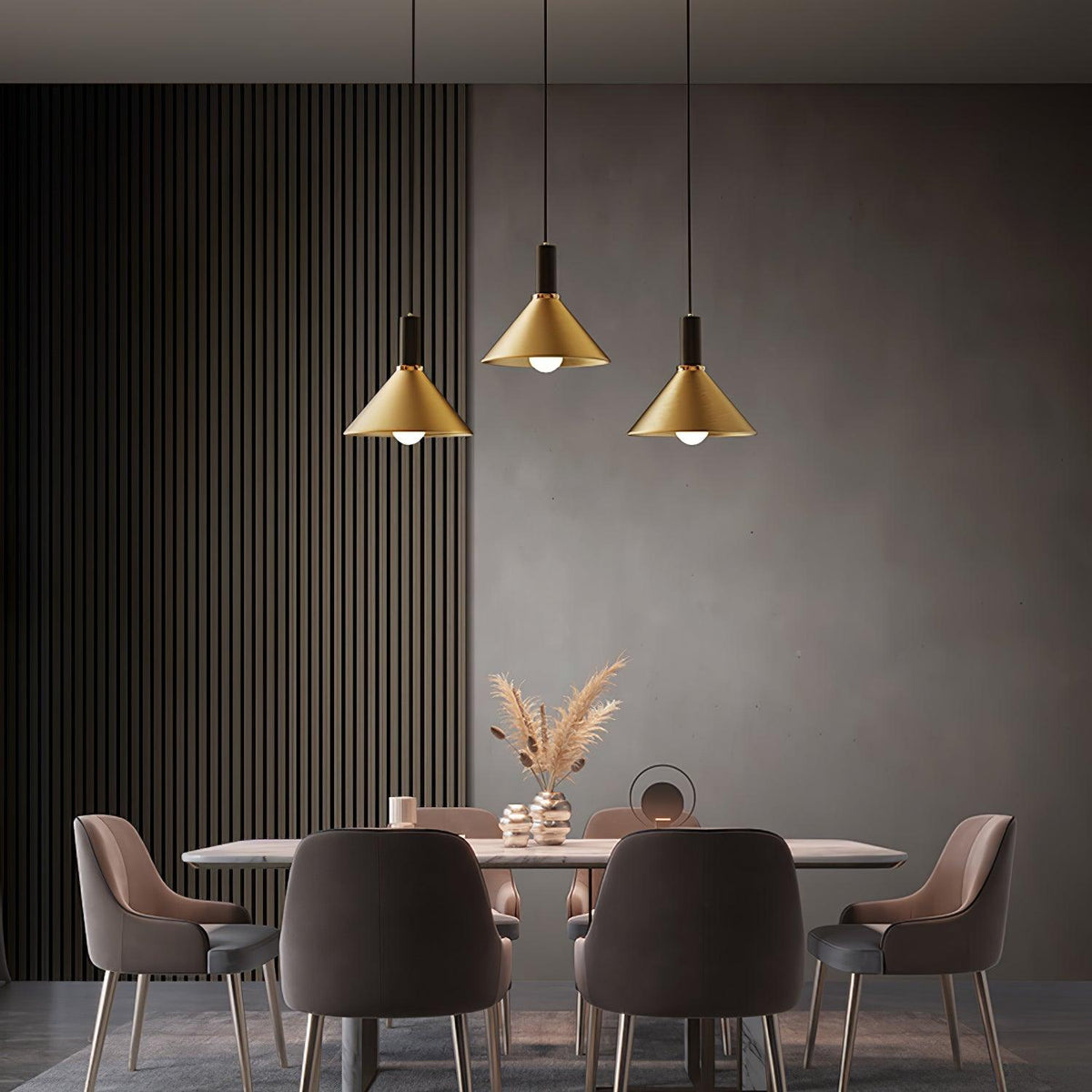 Casalelia Brass Cone Pendant Lamp