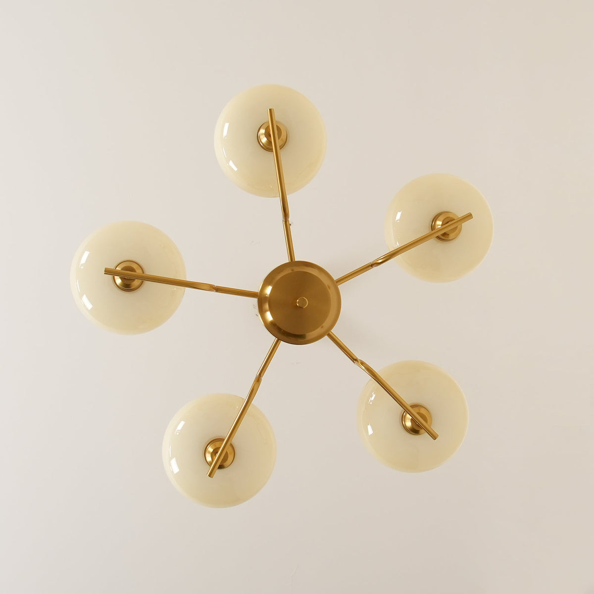 Amino Pendant Lamp Glass Globe Brass Frame