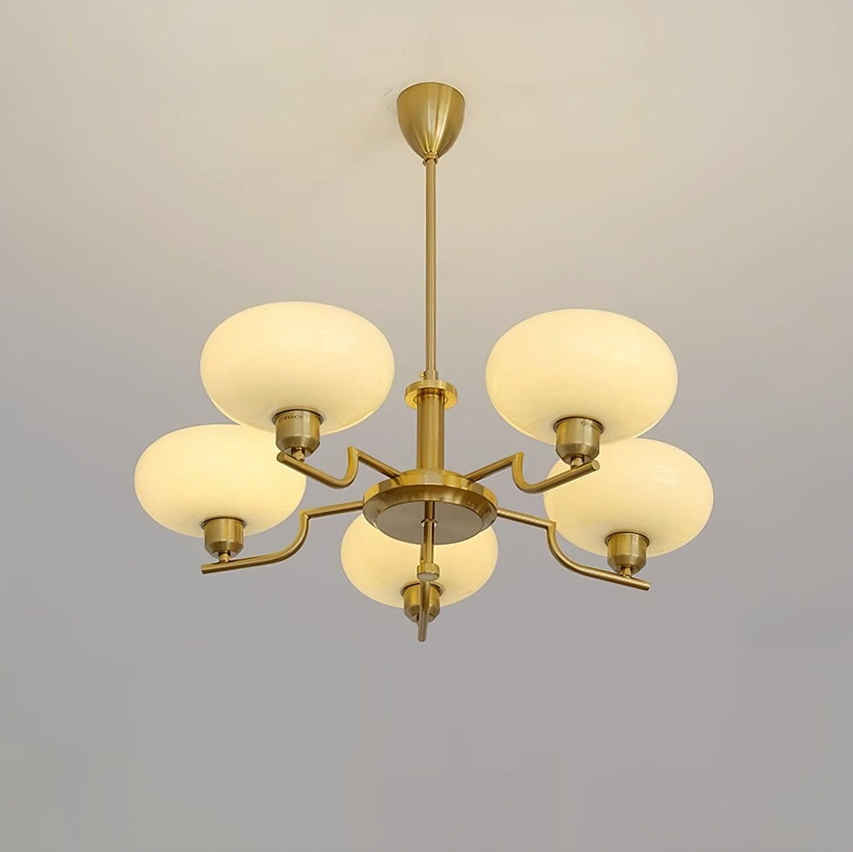 Amino Pendant Lamp Glass Globe Brass Frame