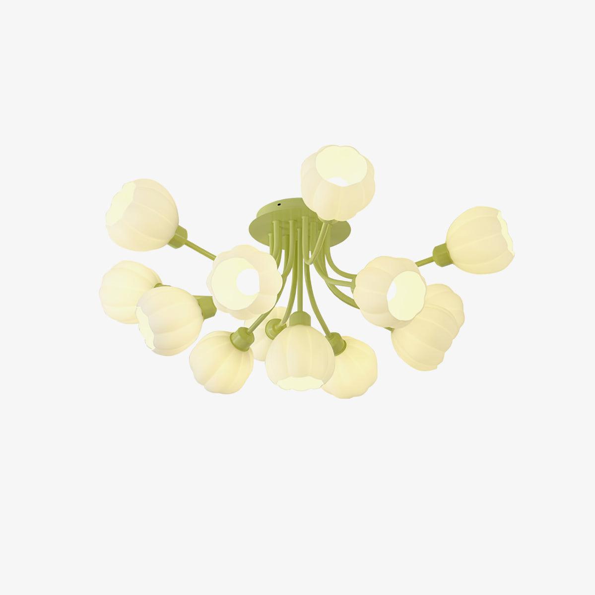 Zenorarae Elegance Matcha Glass Ceiling Lamp