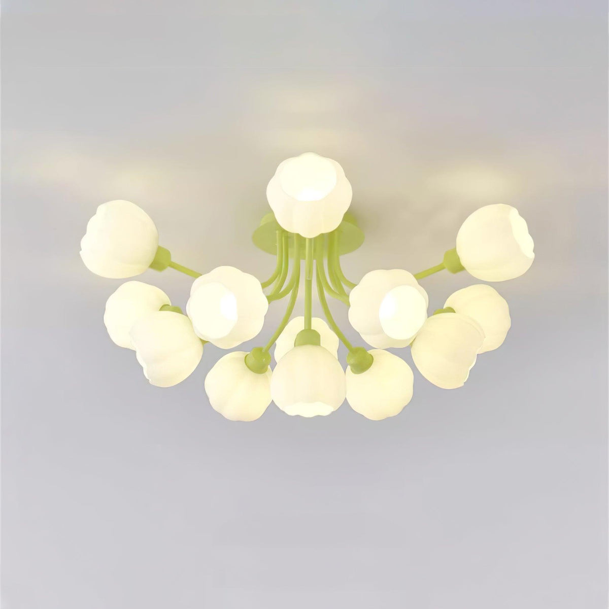 Zenorarae Elegance Matcha Glass Ceiling Lamp