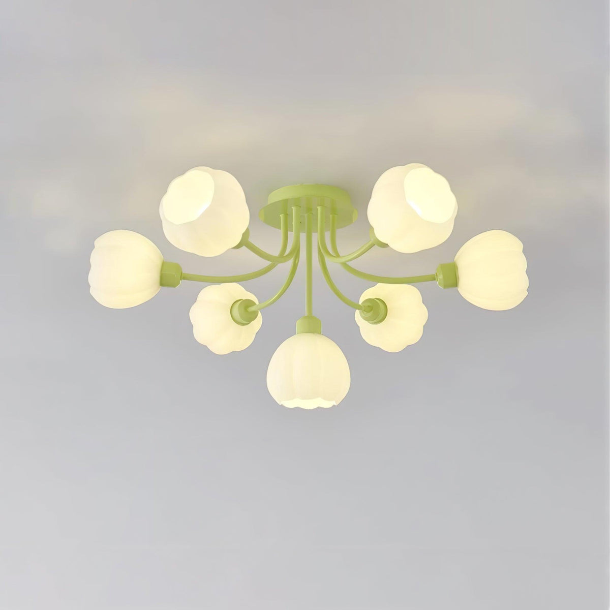 Zenorarae Elegance Matcha Glass Ceiling Lamp