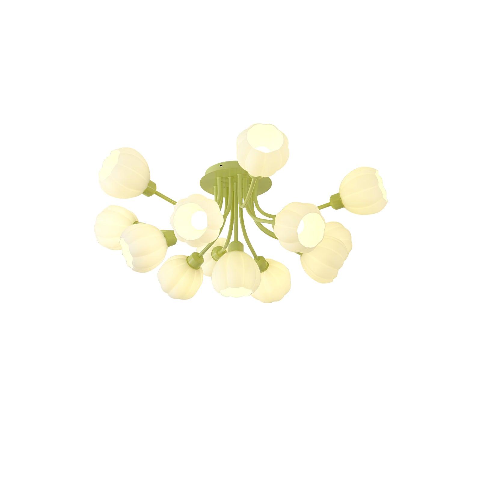 Zenorarae Elegance Matcha Glass Ceiling Lamp