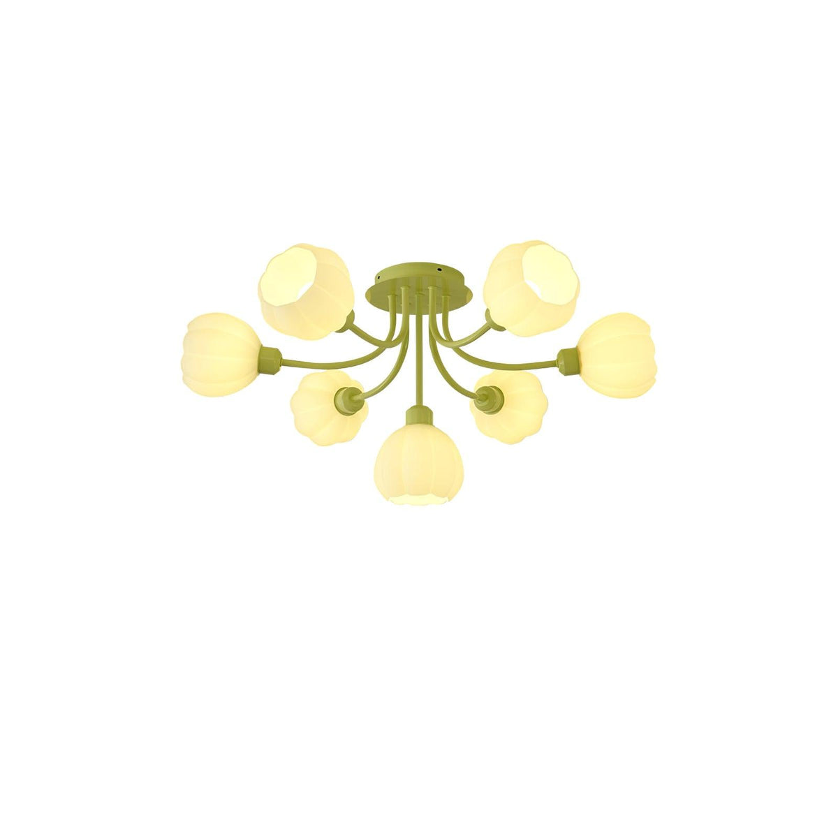 Zenorarae Elegance Matcha Glass Ceiling Lamp
