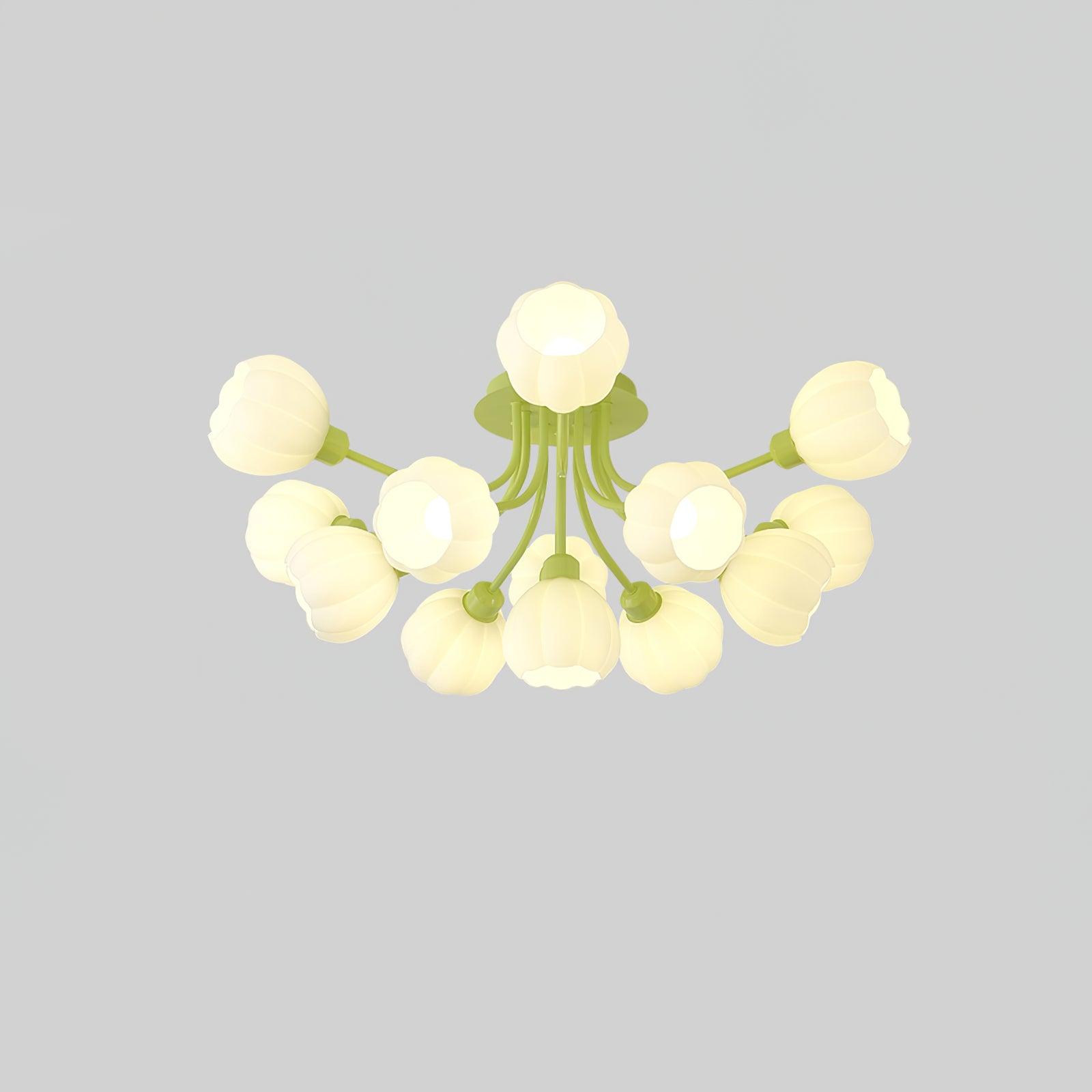 Zenorarae Elegance Matcha Glass Ceiling Lamp
