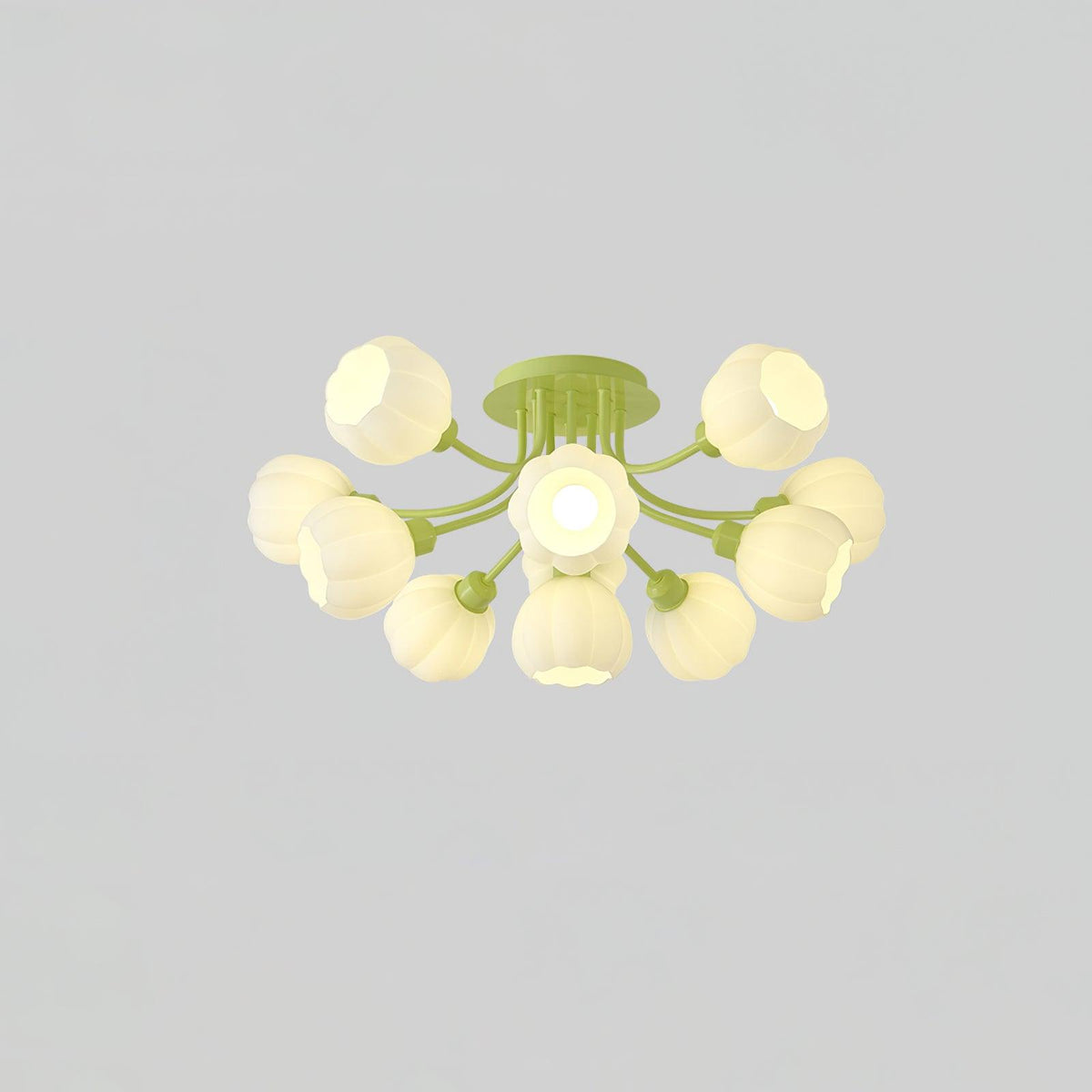 Zenorarae Elegance Matcha Glass Ceiling Lamp