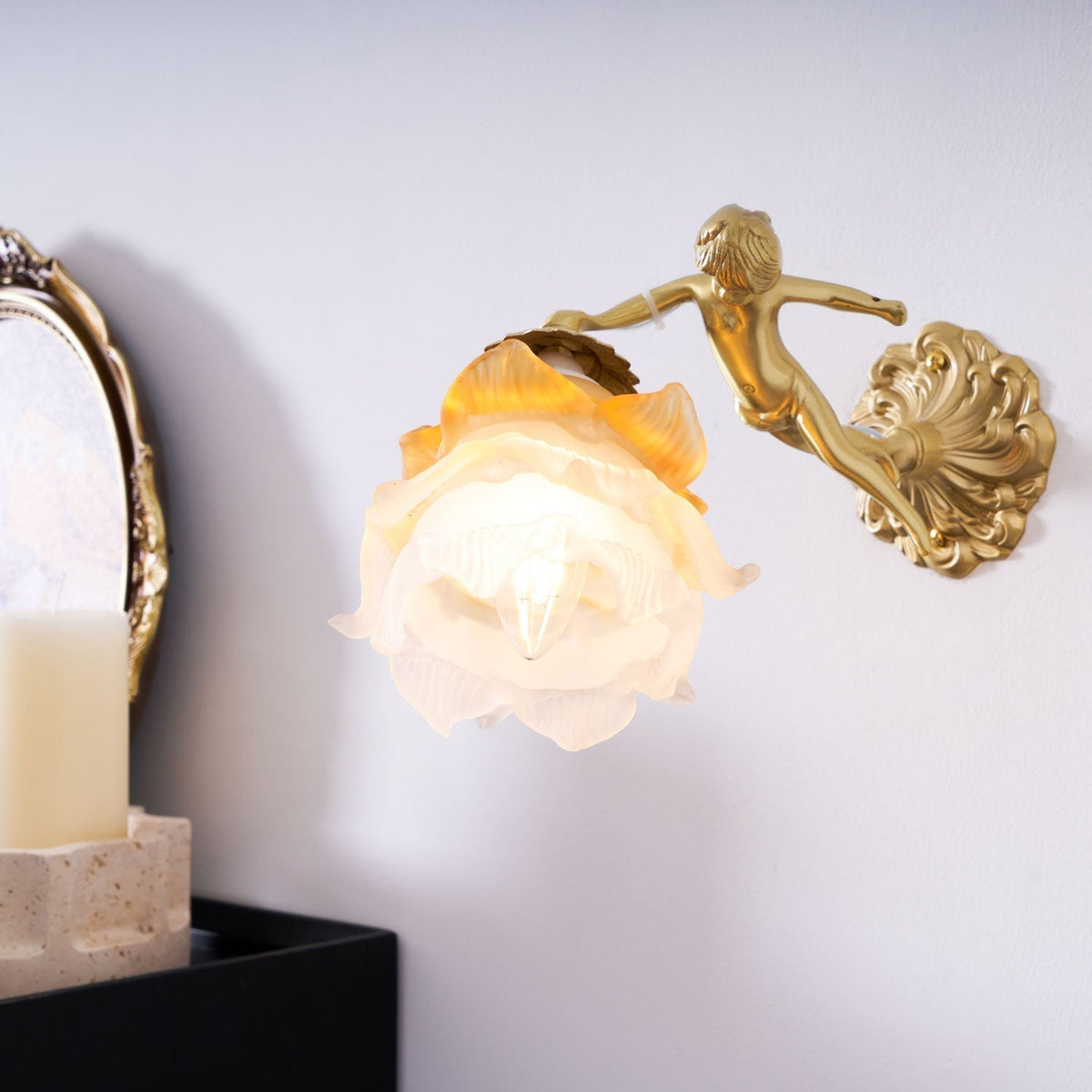Bex Flying Angel Glass Wall Light