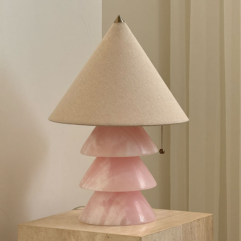 Pyramid Retro Marble Table Lamp
