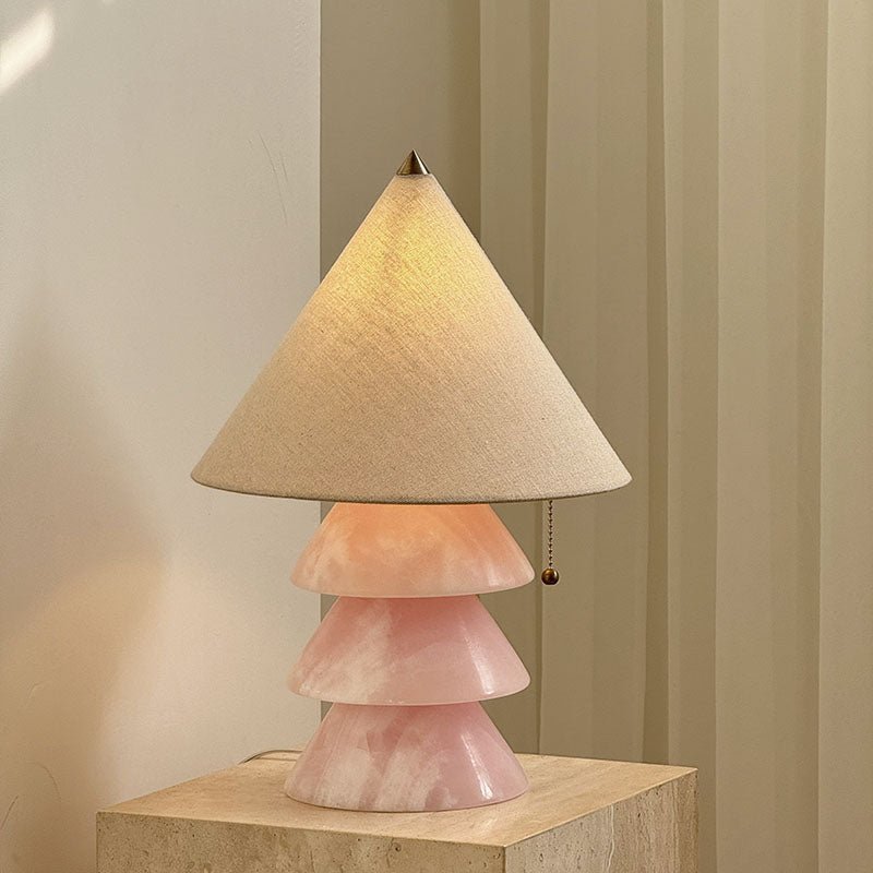 Pyramid Retro Marble Table Lamp