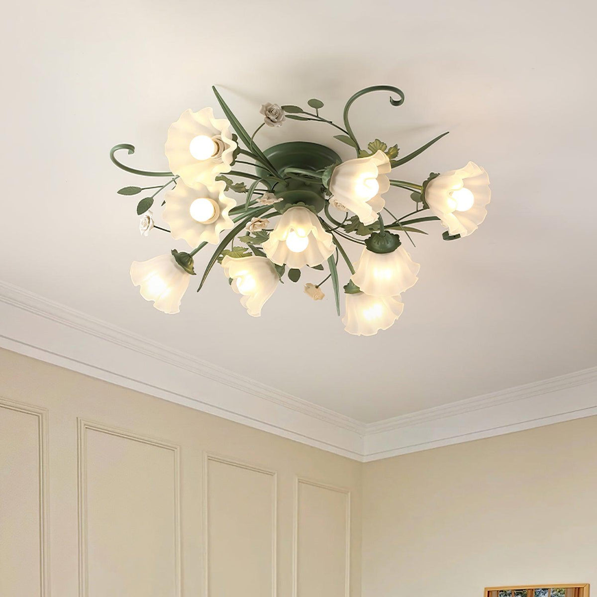 Nylirir Unique Art Classic Ceramics Ceiling Lamp
