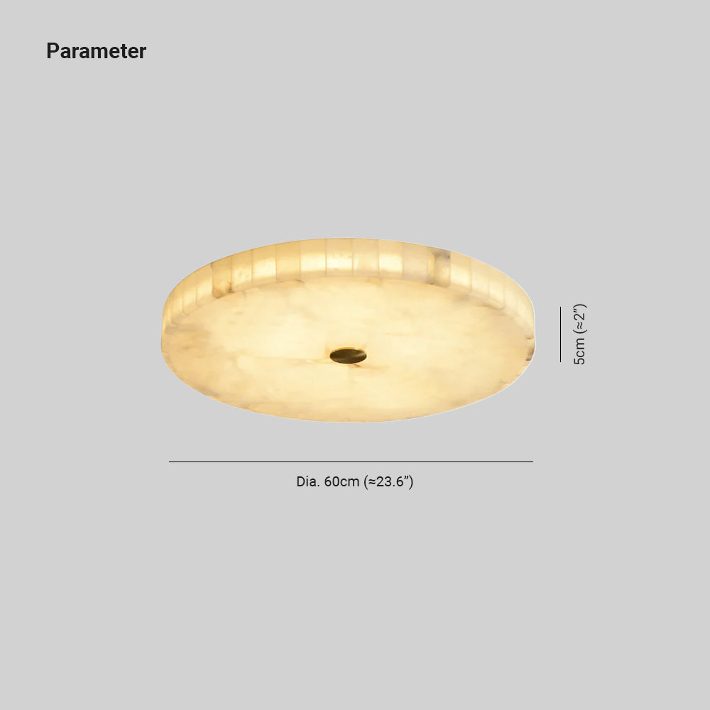 Torin Round Alabaster Ceiling Lamp