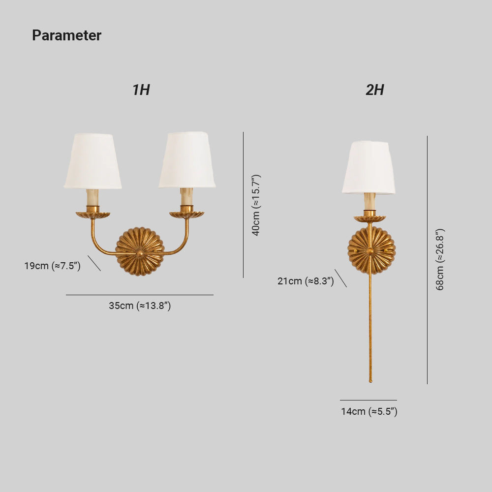 Cassian Wall Lamp Antique Candles Shape