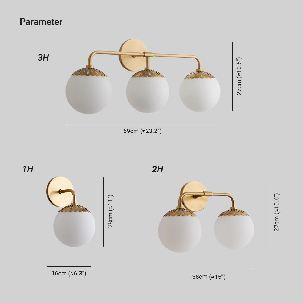 Coralie Globe Glass Wall Lamp