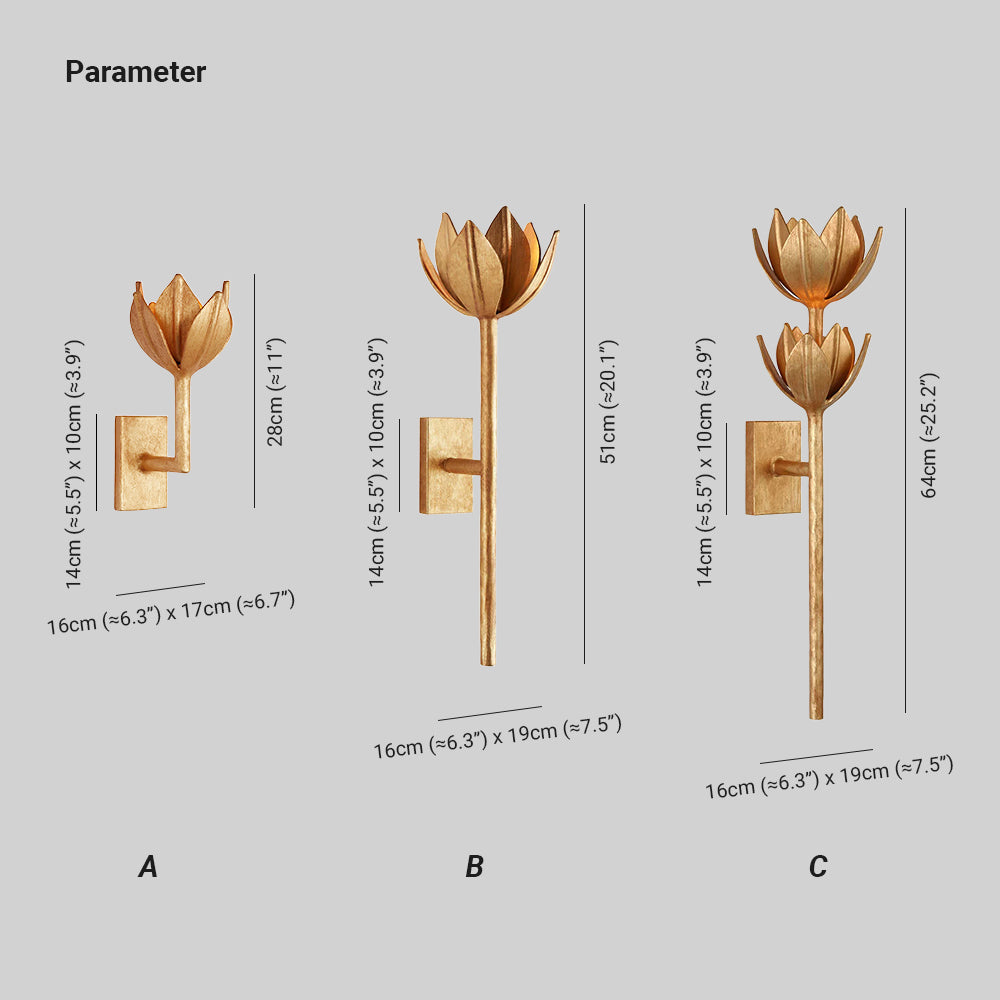 Nerissa Wall Lamp Flower