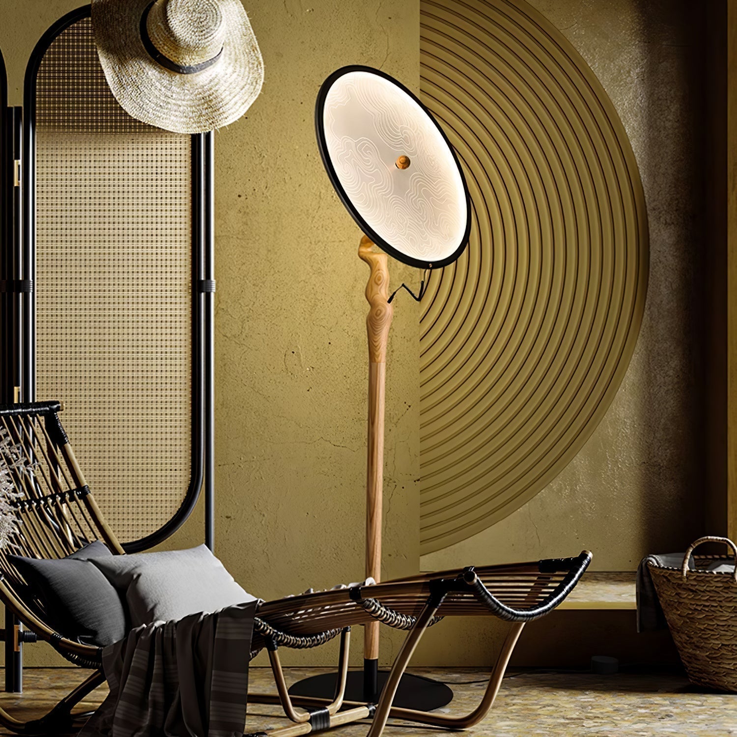 Evliriel Artistic Wood Floor Lamp