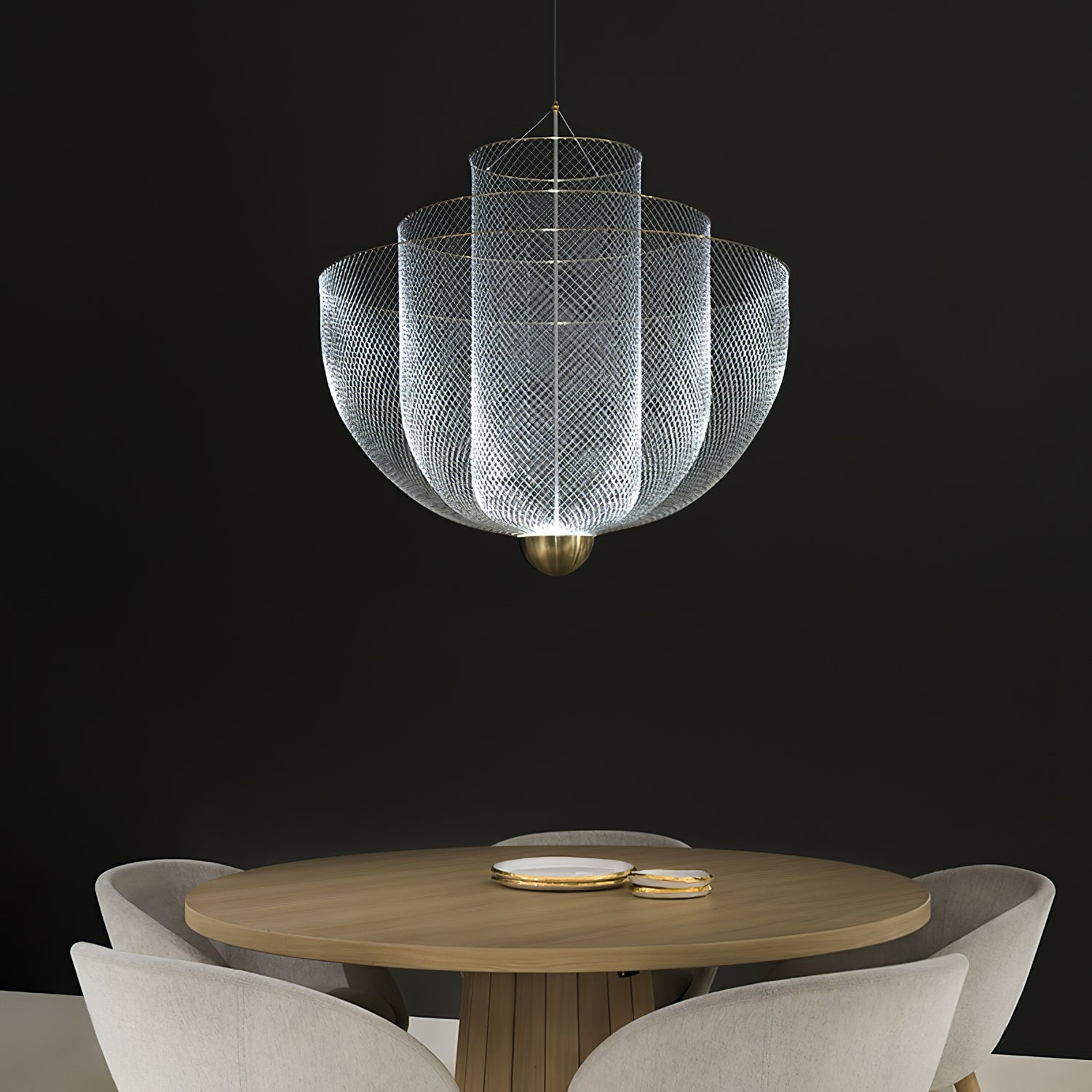 Terielissa Chandelier Meshmatics Hanging Radiant