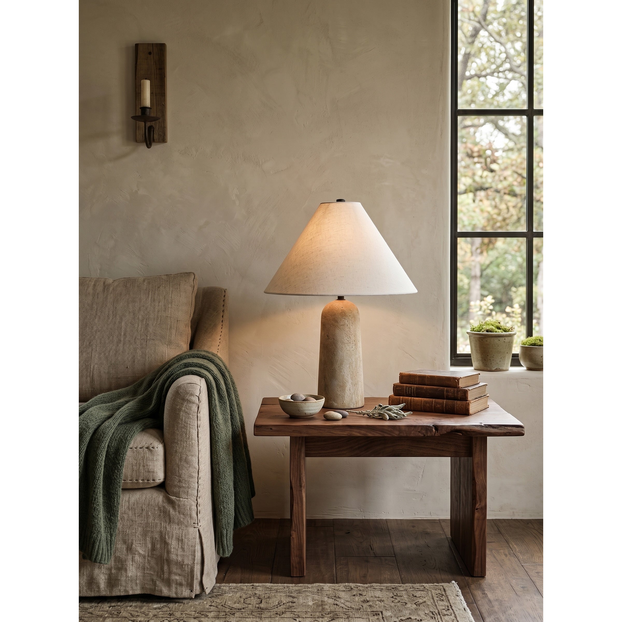 Astere Travertine Table Lamp