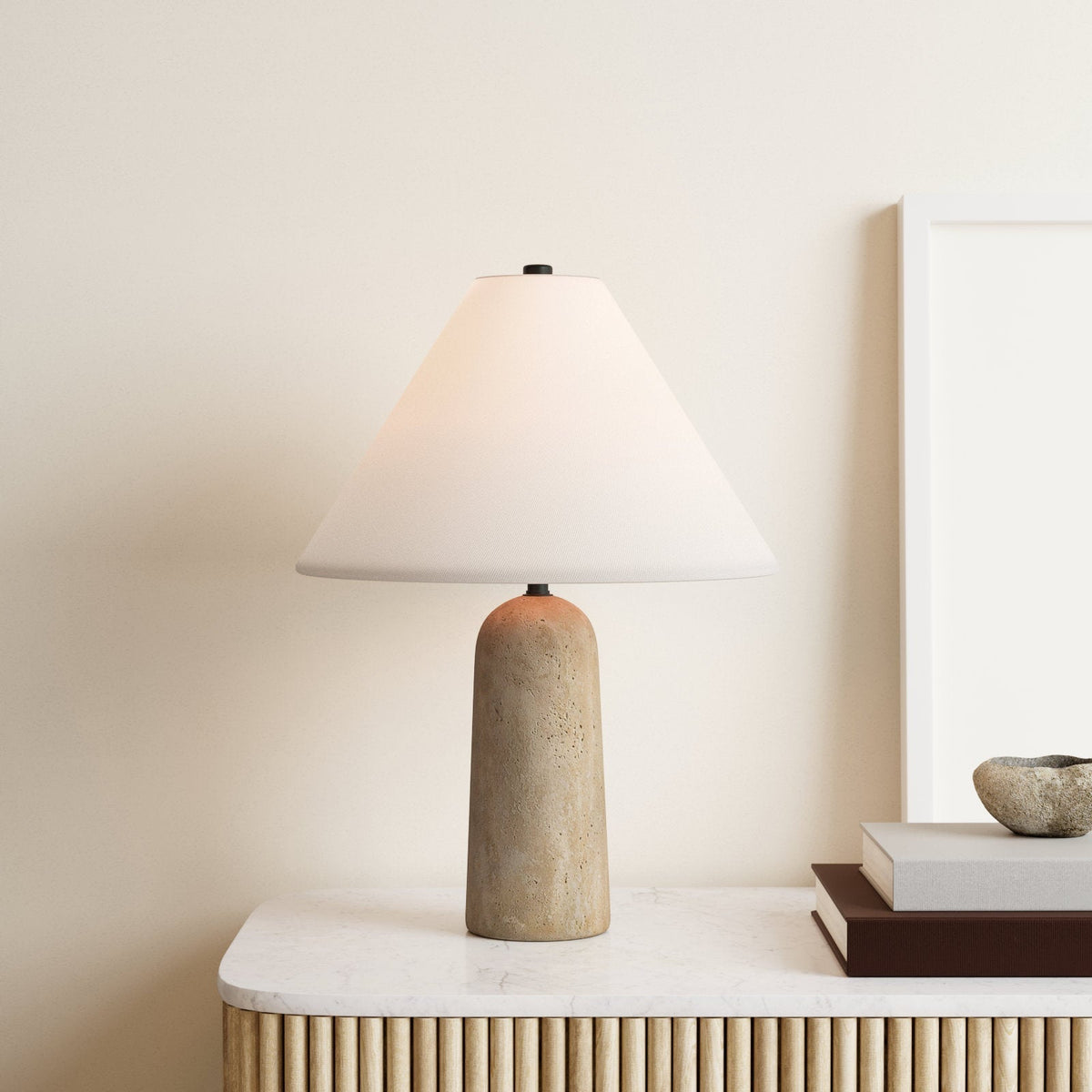 Astere Travertine Table Lamp