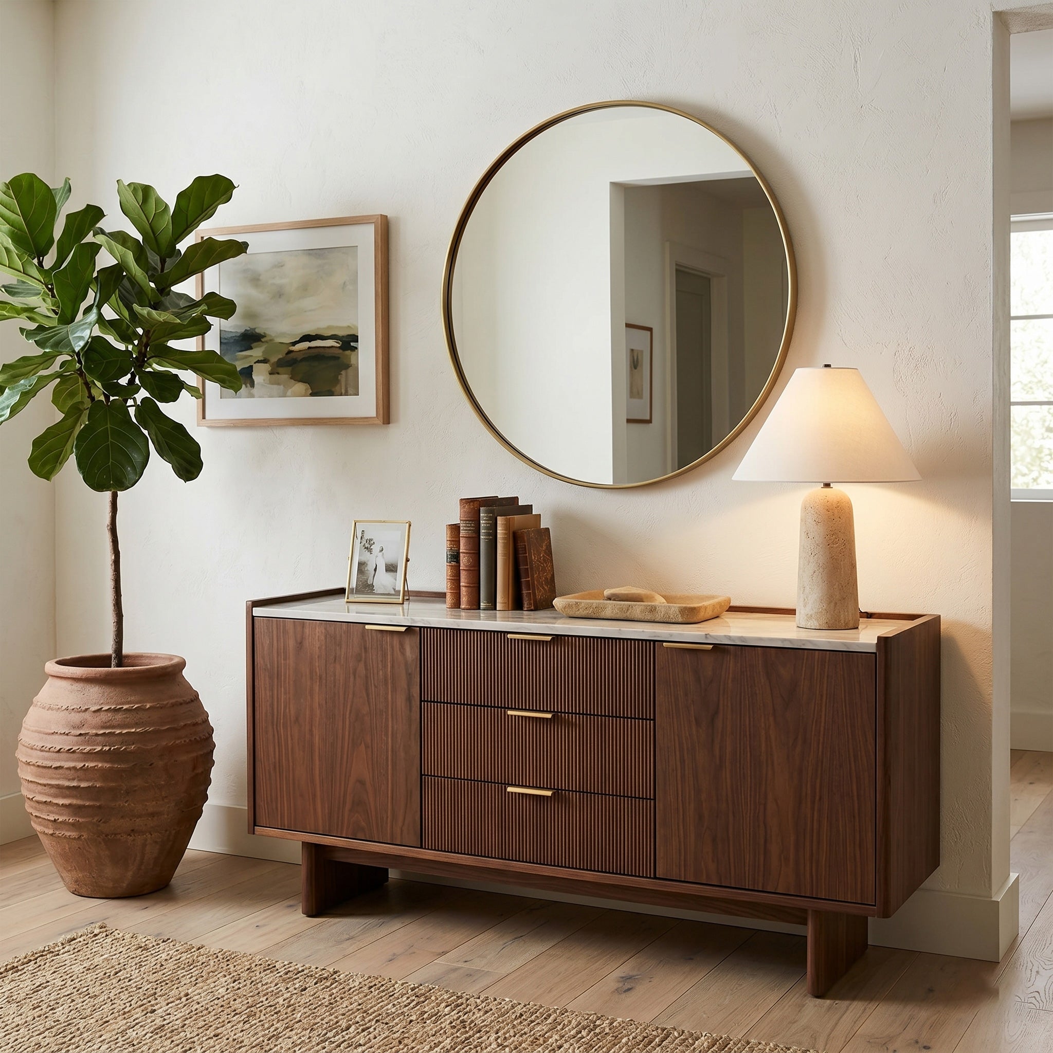 Astere Travertine Table Lamp
