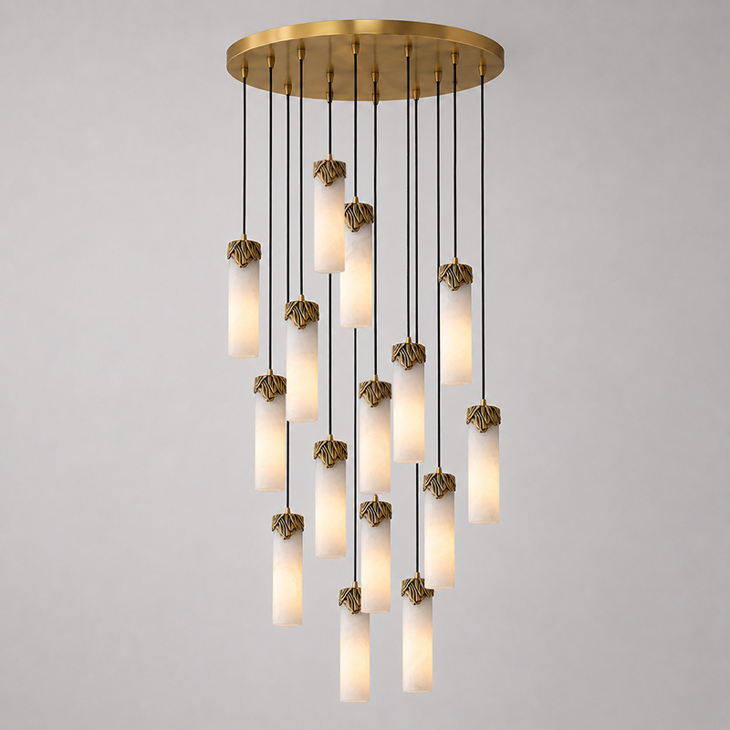 Eiralena Cascad Alabaster Chandelier