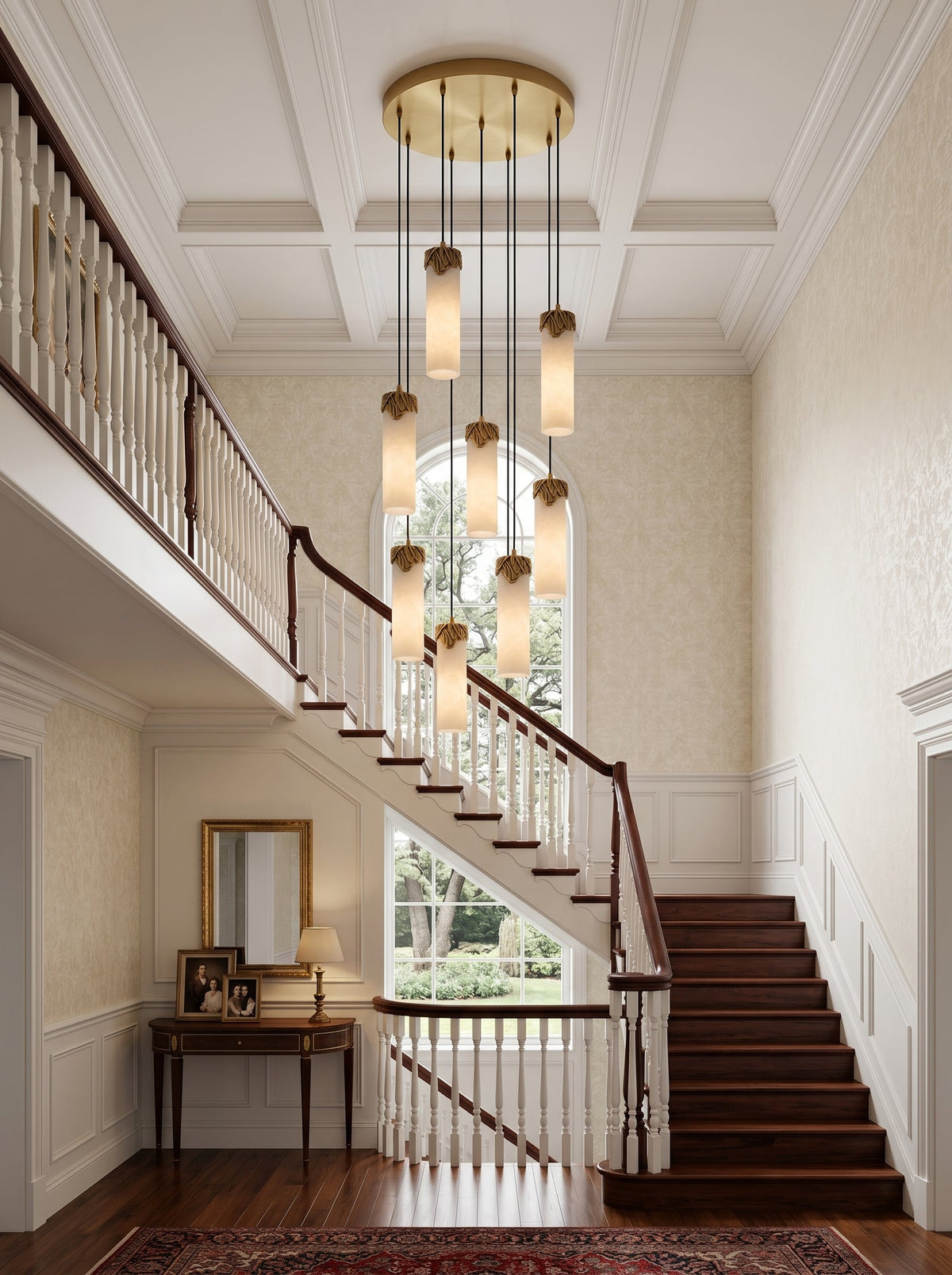 Eiralena Cascad Alabaster Chandelier