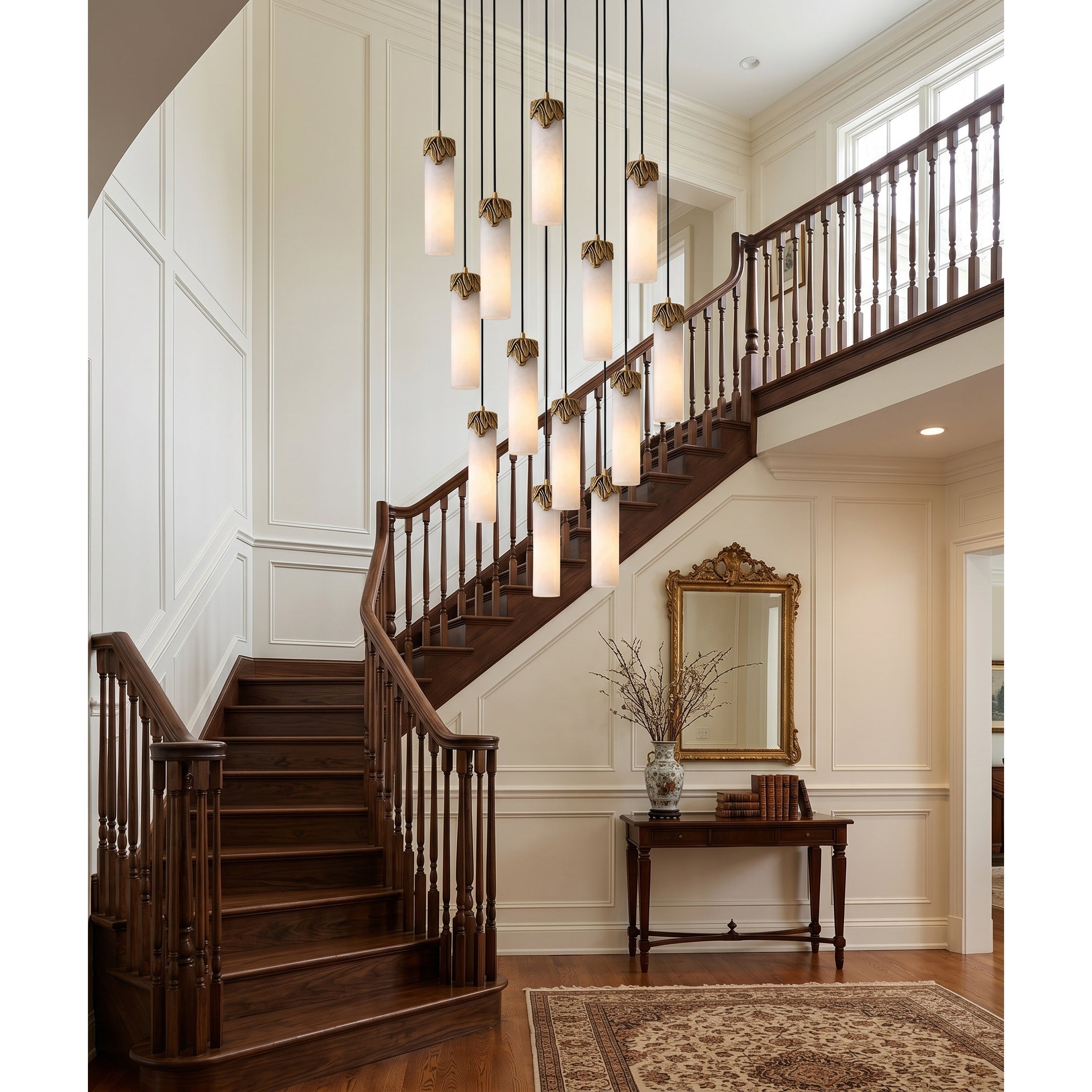 Eiralena Cascad Alabaster Chandelier