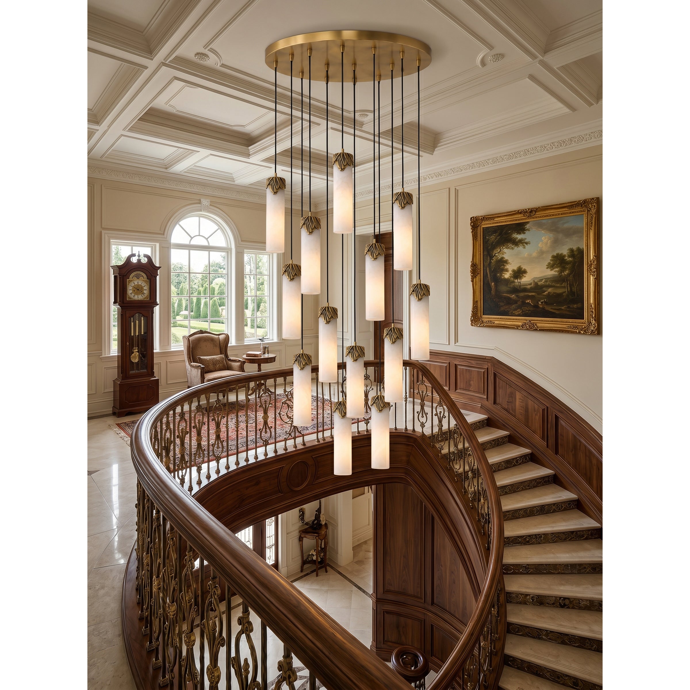 Eiralena Cascad Alabaster Chandelier