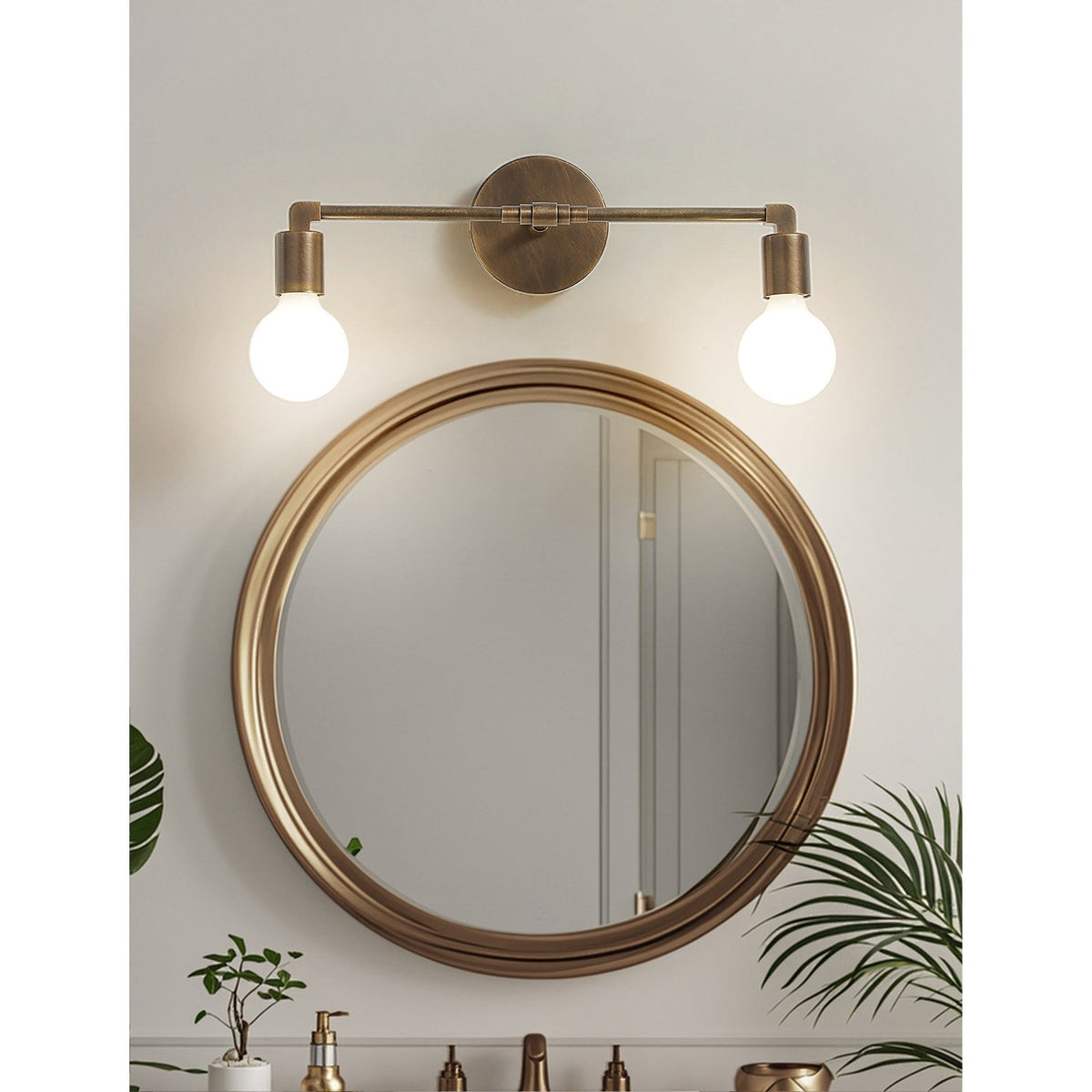 Karma Elvior Brass Double Wall Sconce