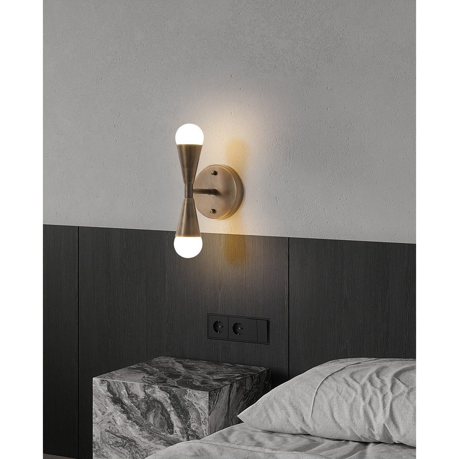 Karma Elvior Brass Double Wall Sconce