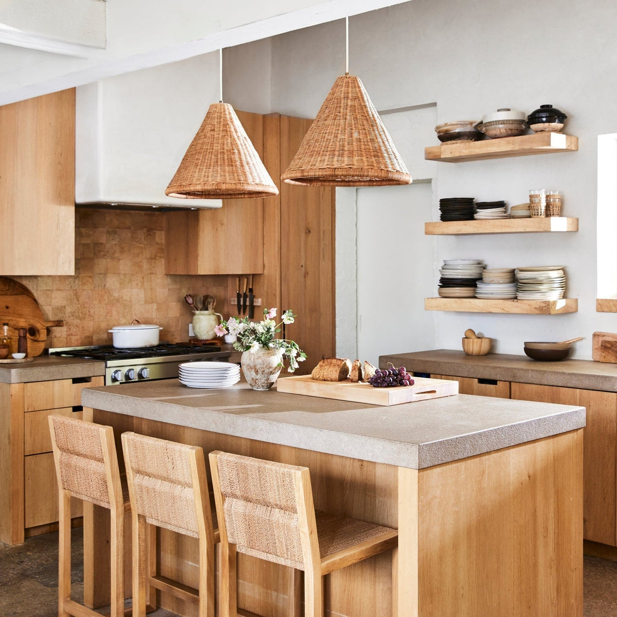 Kasbah Rattan Conical Pendant Lamp