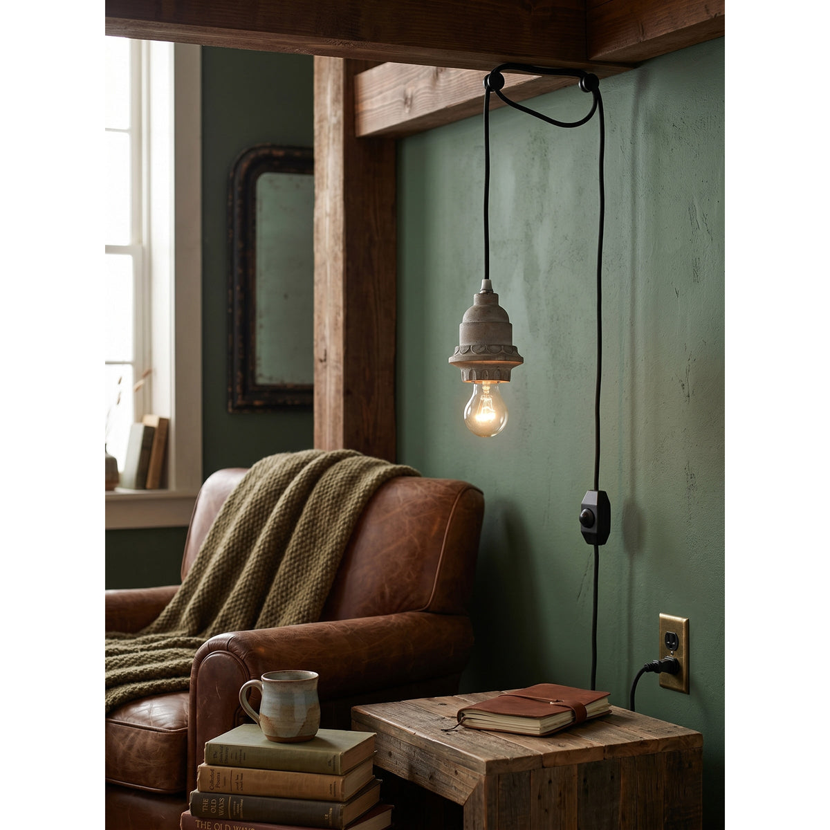 Silvares Wood Swag Lights