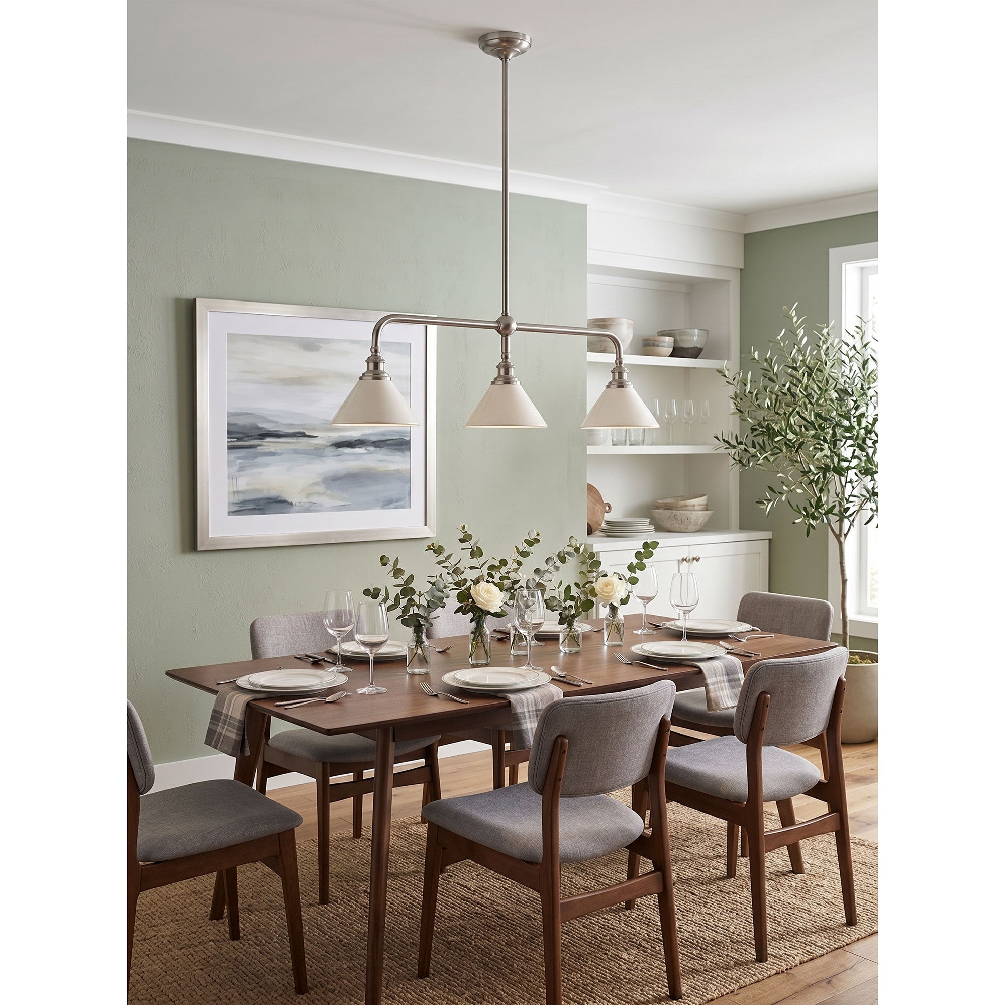 Oriivaria Brass Elegance Chandelier 3 Heads